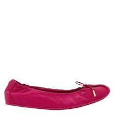 Ferragamo Bow Detail Elasticated Ballet Flats, Size 5.5