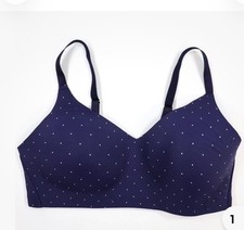 Third Love 24/7  Classic Wireless Bra Navy Polka Dot - 3x More Than Size S /p 