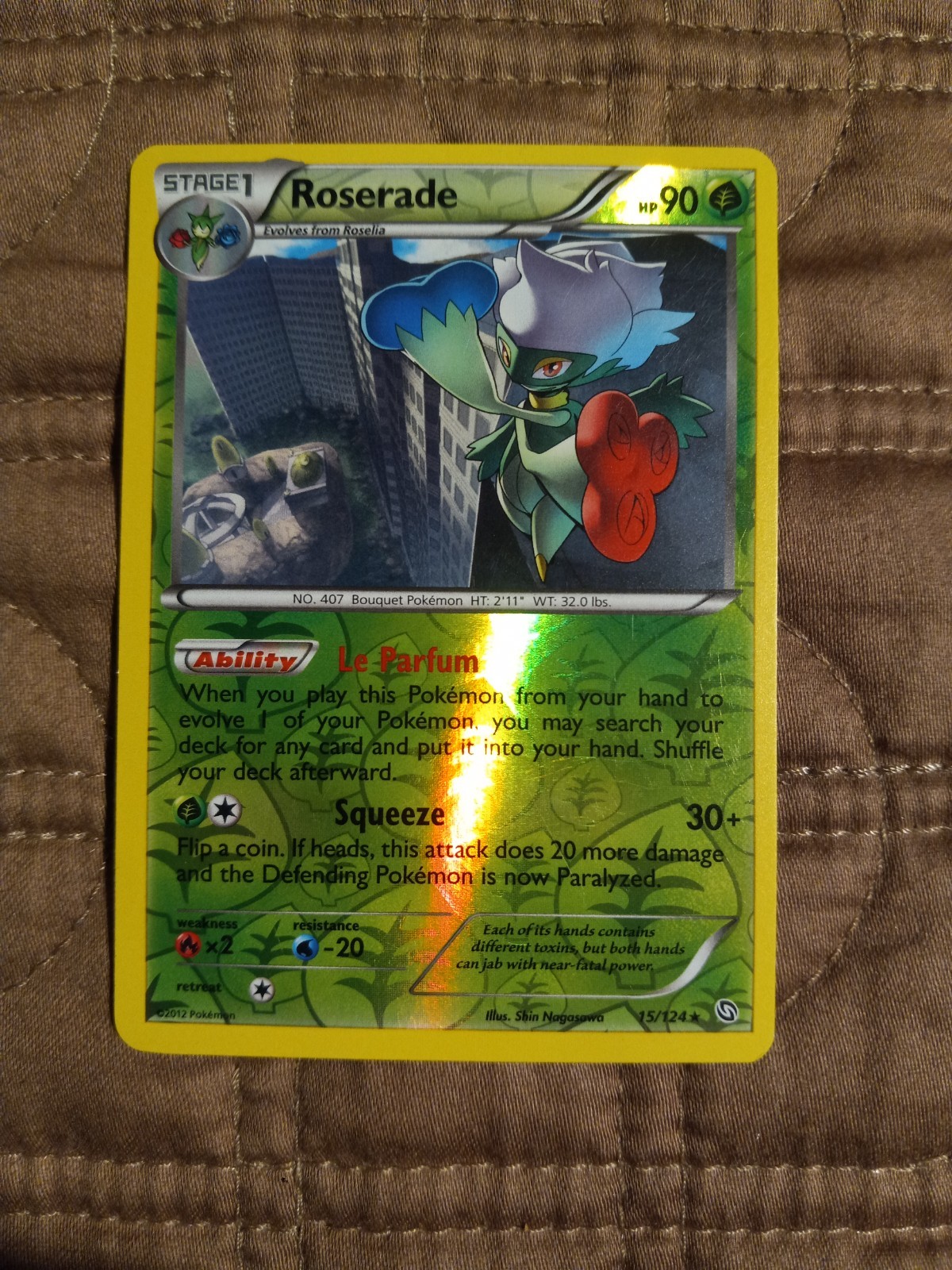 Roserade 15/124 Dragons Exalted Reverse Holo