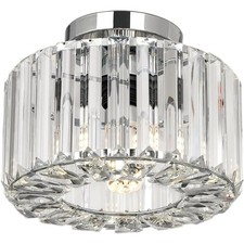 Frideko Home Crystal Ceiling Light Fixture Chrome Retro Style Lighting