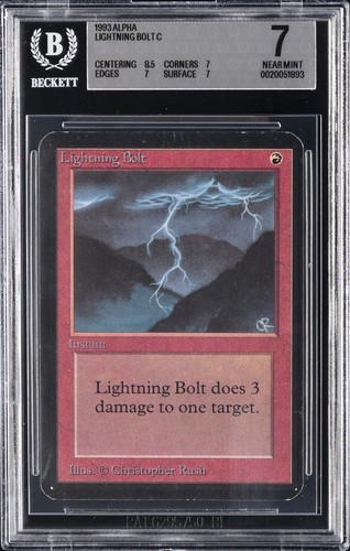 1993 MAGIC: THE GATHERING ALPHA C LIGHTNING BOLT BGS 7