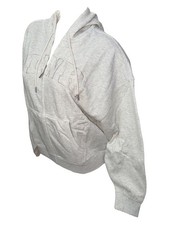 Victoria's Secret PINK Ivy Fleece Full Zip Hoodie Gray Metallic Shimmer NWT