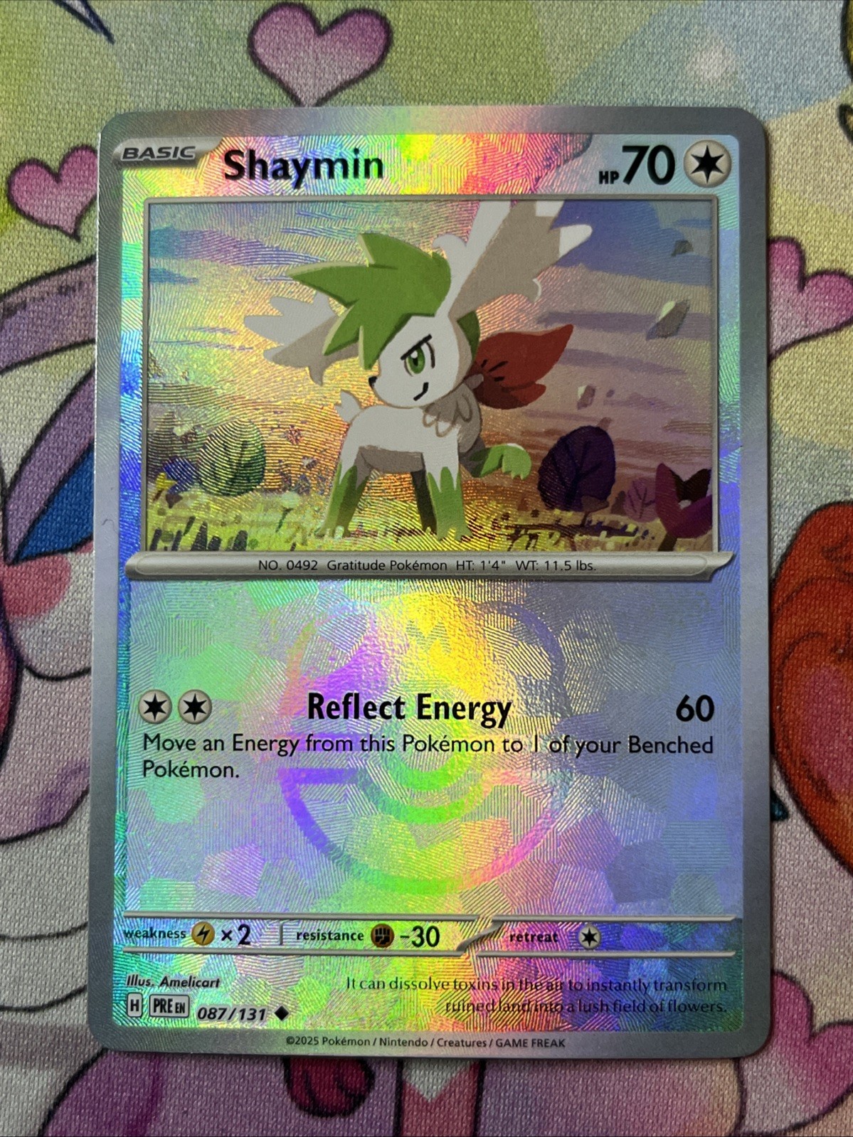 Shaymin 087/131 - (Master BALL) Reverse Holo - Pokémon Prismatic Evolutions NM