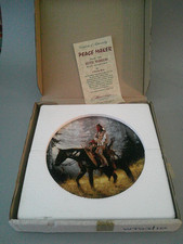 1992 MYSTIC WARRIORS - Hamilton Collector Plate - Chuck Ren "peacemaker" boxed