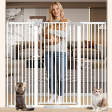 51" Extra Tall Cat Gate for Doorway/Hallway, 30-62.5  Wide  Pressure Mounted Pet