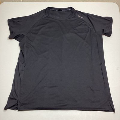 DOMYOS Men's Black Solid Crewneck Vented Short Sleeve Activewear T-Shirt SZ M