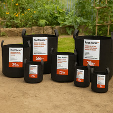 Fabric Plant Pots Round 1L–70L Black Breathable Grow Bags Hydroponics Multi-Pack