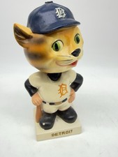 Vintage 1960s Detroit Tigers Mascot Bobblehead Nodder Japan Tiger Face Cracked
