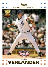 Justin Verlander 2007 Topps Opening Day Rookie Cup #187