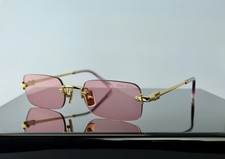 Miu Miu SMU B50S 5AK20I Gold / Pink Lens Square Sunglasses 100 UV