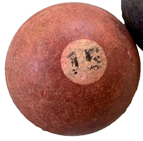 Antique Vintage 2" Clay Bakelite ? Pool Billiards Game Ball 15 Red Nice Cool