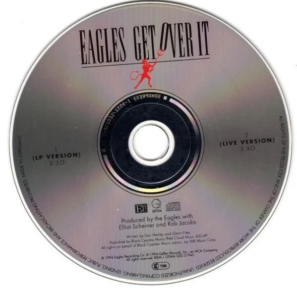 Eagles Get Over It CD Europe Geffen 1994 CD. name written on front insert - Bild 2 von 2