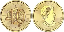 Kanada 50 Dollar Gold 2019 40 Jahre Elisabeth 1 Unze Gold Stempelglanz  136942