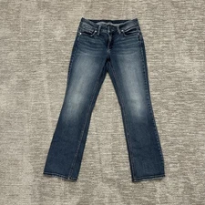 Silver Jeans Co Elyse Slim Boot Jeans Womens 28x31 Blue Stretch Denim Bootcut