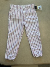 Wilson Red Pinstripe Baseball YL Pants WTA4208 WSP NWT