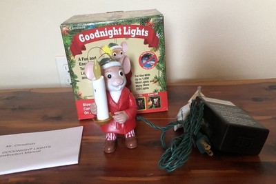 Mr Christmas Goodnight Lights Mouse Blow Out Candle Turn On/Off Tree Lights NOS