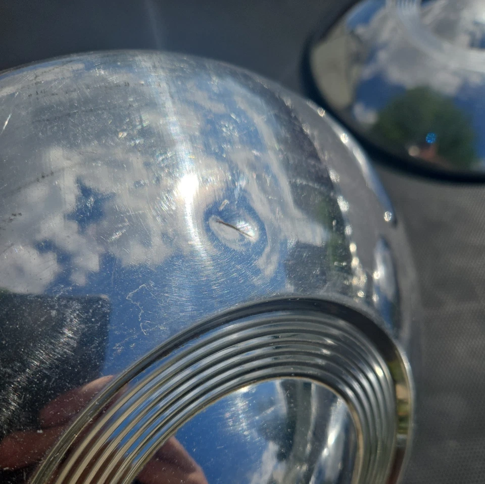 OEM Mopar Set Of 9 3/4" Dog Dish Hubcaps 1956-58 Dodge D100/200 Truck (DD255) - Image 3 of 4