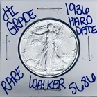 1936 WALKING LIBERTY SILVER HALF DOLLAR AUTHENTIC U.S.MINTCOIN FREESHIPPING 5686