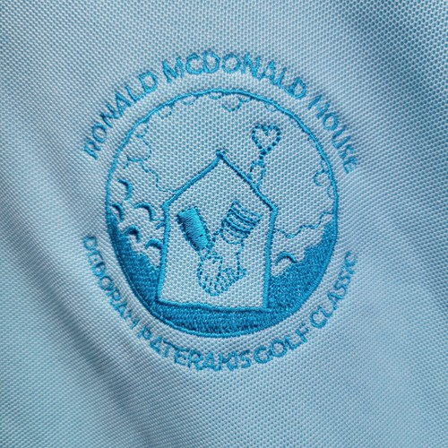 Greg Norman Ronald Mcdonald House Deborah Paterakis Golf Classic Blue Polo Sz XL - Picture 4 of 8