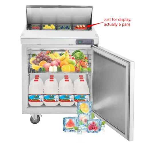Sandwich Salad Pizza Prep Table Refrigerator Worktop Restaurant Kitchen Chiller