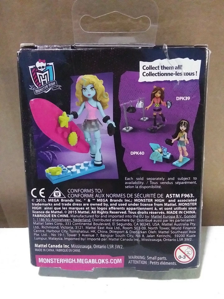 Monster High Lagoona Mega Bloks Fintastic Surfing 18 Piece Set 2015 - Image 2 of 4