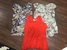 lot of 3 NY&C New York And Company Tanks Tops Ruffles Floral Watercolor