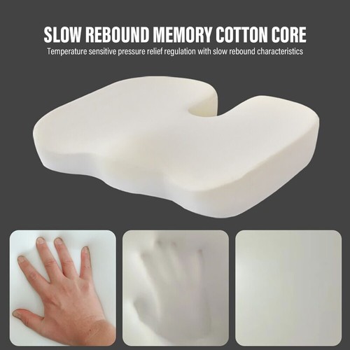 Cuscino Sedile Memory Foam Antiscivolo Coccige Coccige Coccige Cuscino Antidolorifico Sciatica - Foto 3 di 6
