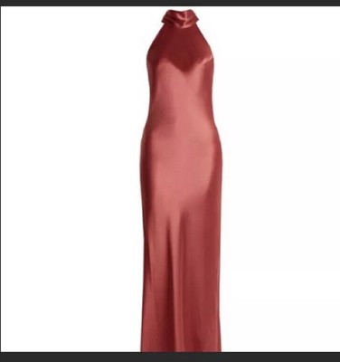 pink silk gown