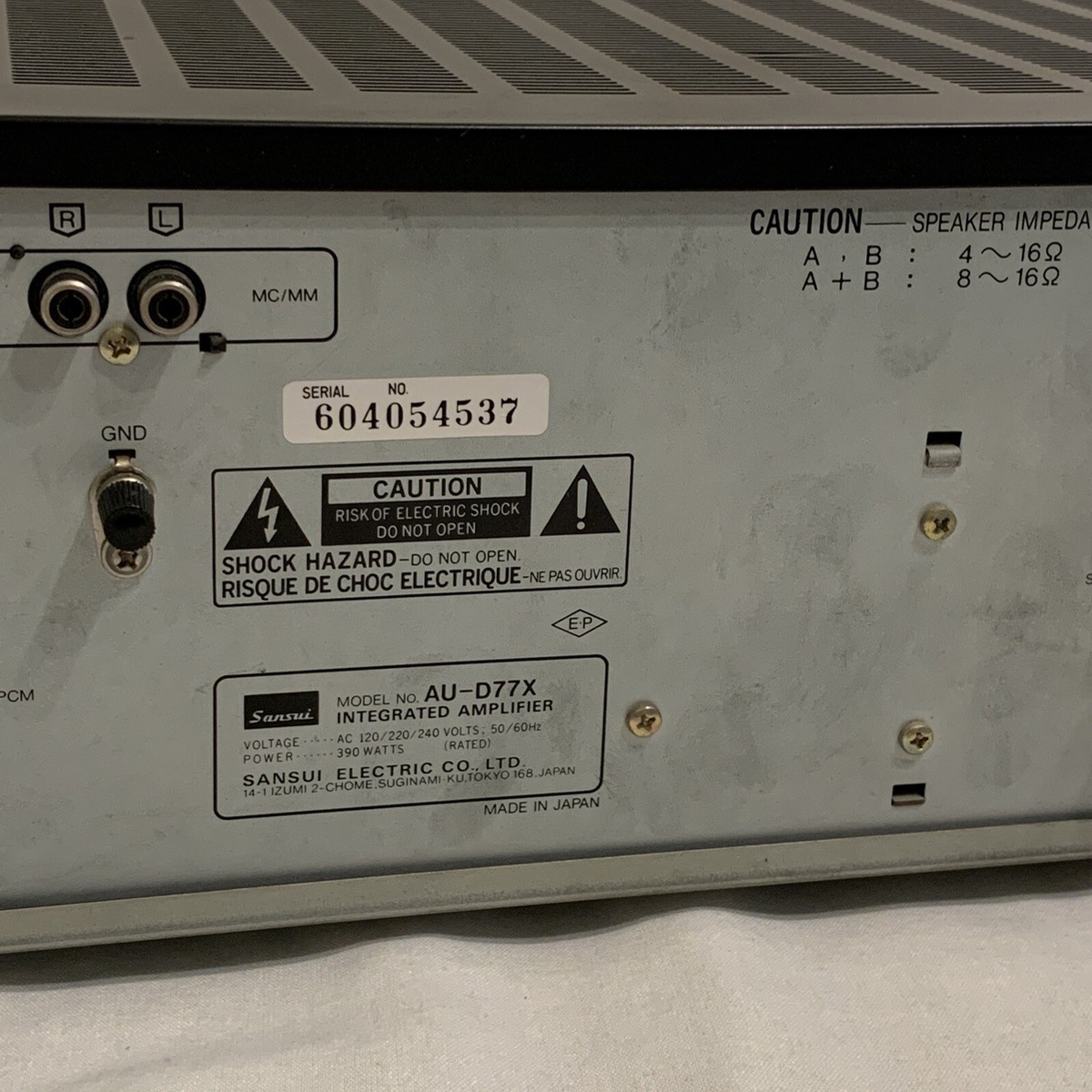 sansui integrated amplifier AU D77X Super GF circuit MM sansui integrated amplifier AU D77X Super GF circuit MM