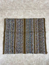 VTG Multicolor Rag, Throw/scatter, Boho Rug Shabby  40 X 24”