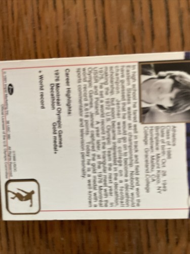 Caitlyn "Bruce" Jenner 1991 Impel U.S. Olympic Hall of Fame Card Gold Medal - Picture 5 of 6