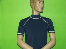 MEN'S SHORT SLEEVE RASH GUARD  BLACK-BLUE-SILVER-WHITE-NAVY-RED (see size chart)