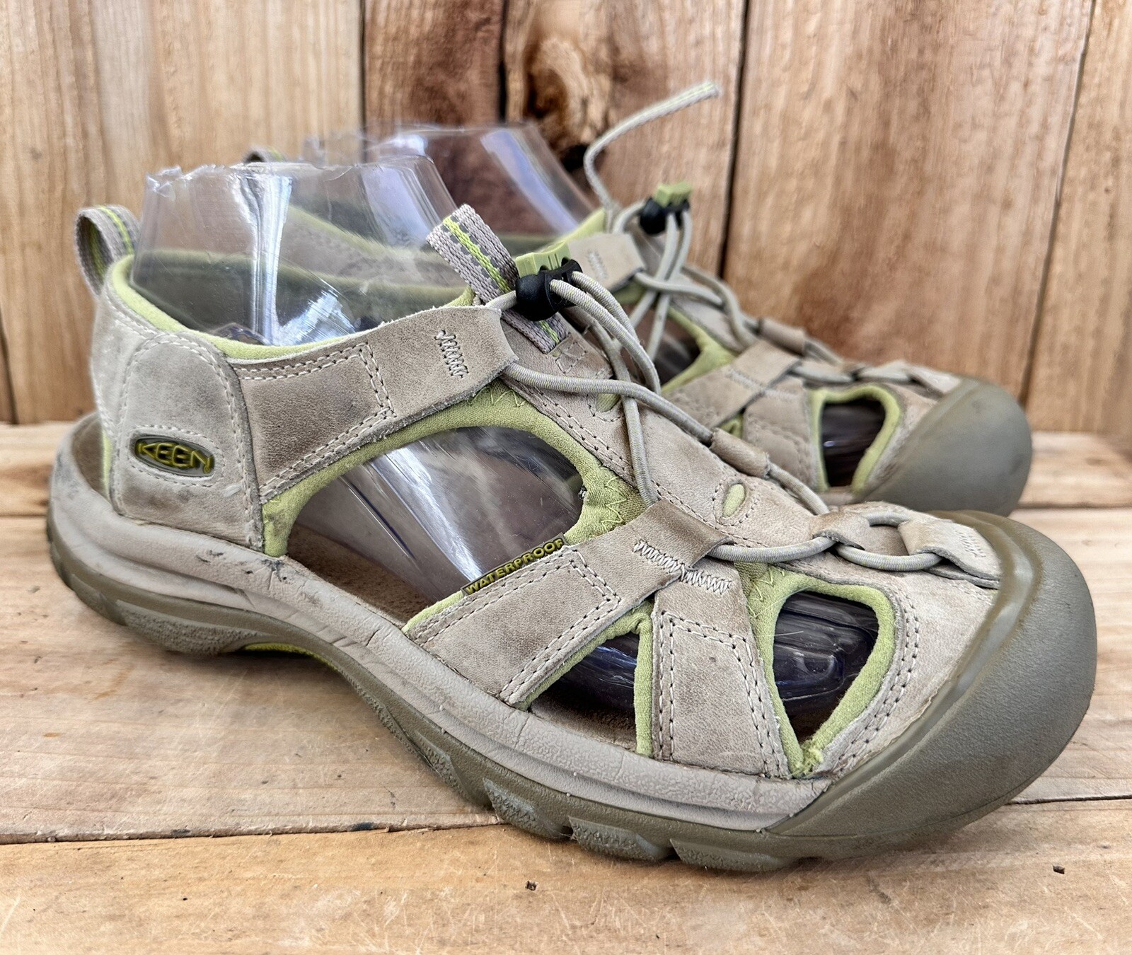 Sandali estivi Keen Newport scarpe impermeabili da trekking kaki marrone donna taglia 8