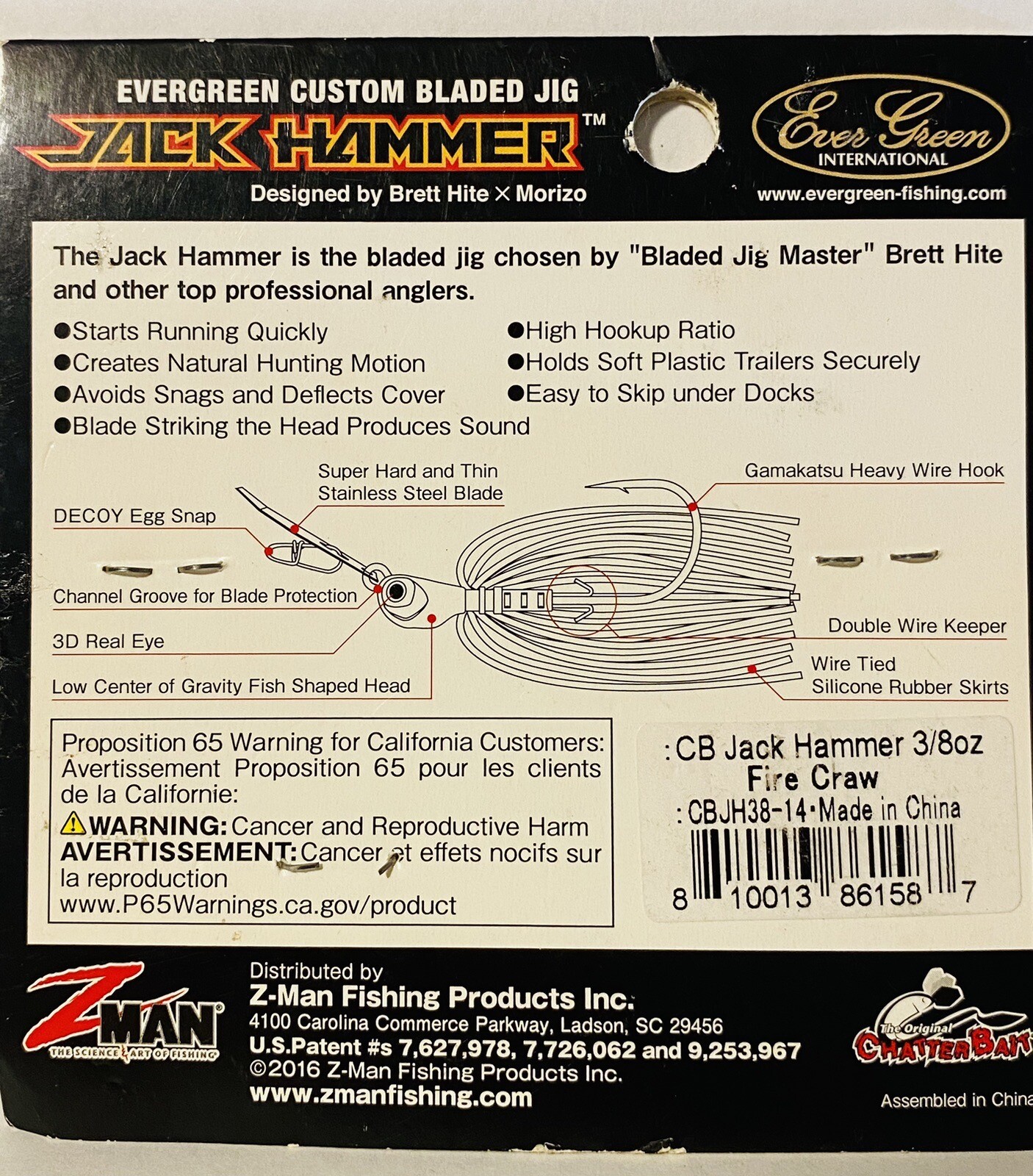 Lot Of 2 Z-Man Jack Hammer Bladed Jig Chatterbait - Image 3