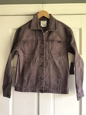 W33 Rvca Road Worthy Purple Denim Jacket Womens Small