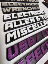 Personalized Magnetic Toolbox Labels Custom Made High Quality Thick ( 10 Pack)