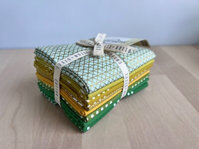 Cotton + Steel Fat Quarter Bundle Basics Greens 8 Pieces Green