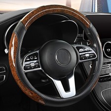 Wood Grain Car Steering Wheel Cover Non-slip Universal Accessories