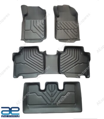Auto Boden Fuß Matte Harte PVC Set Von 4 Schwarz Für Toyota Fortuner Innova