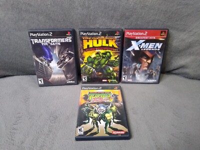 PS2 games Lot of 4 (Transformers Hulk X-Men TMNT)