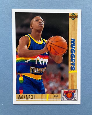 1991-92 Upper Deck Basketball Mark Macon Rookie Standouts #R25