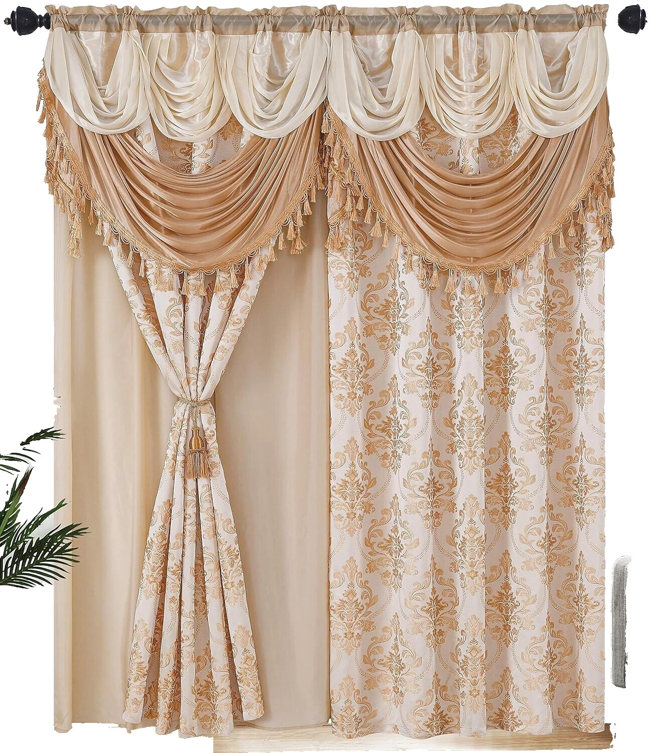 Cortinas de Ventana moderno Paisley Blackout