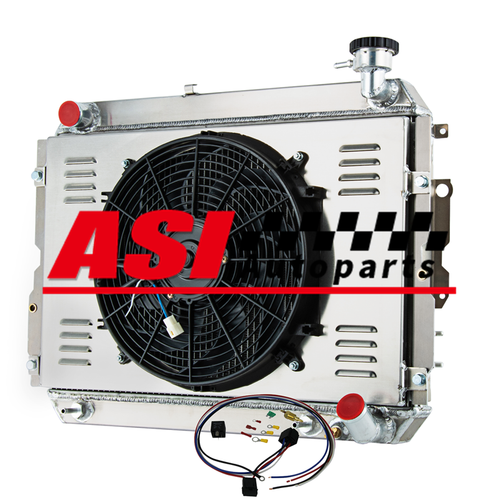 3 Row Radiator&Shroud Fan&Relay For 8090 Toyota Landcruiser FJ60 FJ62