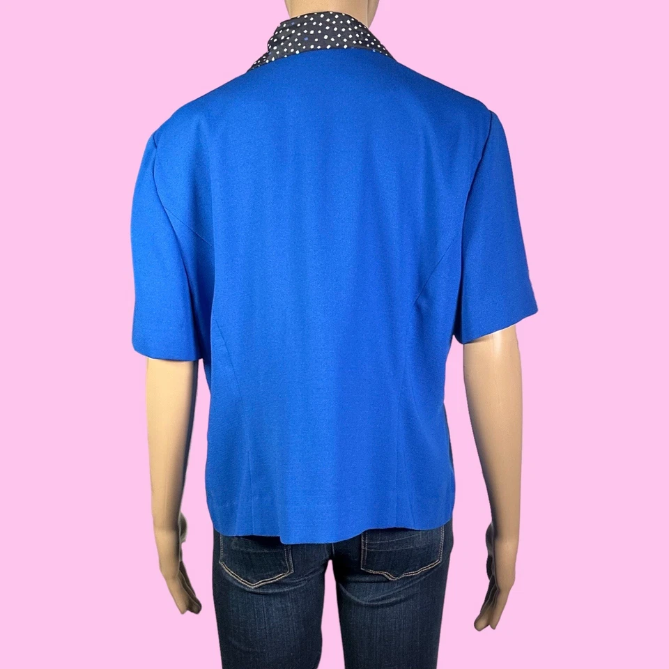 Винтажные платья Leslie Fay с геометрическим принтом на пуговицах спереди сверху размер 14P — «Leah» - Изображение 4 из 4