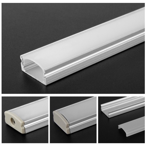 20pcs 1m LED Profil Alu Leiste für Streifen Beleuchtung Kanal Aluprofil Profile - Bild 15 von 19