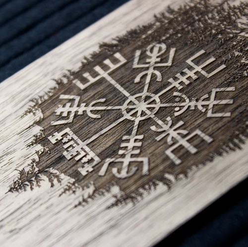 Viking Compass Vegvisir Wooden iPhone MagSafe Case 15 Pro Max, 14 Plus, 13 Pro - Photo 2 sur 36