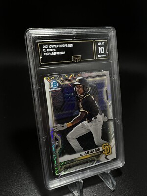 CJ Abrams 2021 Bowman Chrome Mega Refractor Graded 10 Grading San Diego Padres