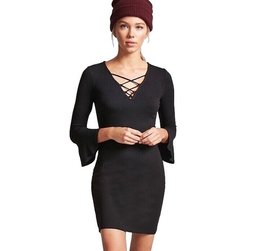Forever 21 DRESS Short Sleeve T Shirt Dress Size M Grey Fitted | eBay