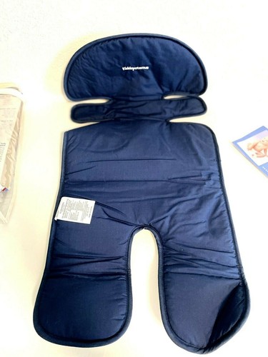 KIDDOPOTAMUS Stroll Soft Reversible Seat Liner- Washable Fleece-navy and cream - Picture 2 of 3