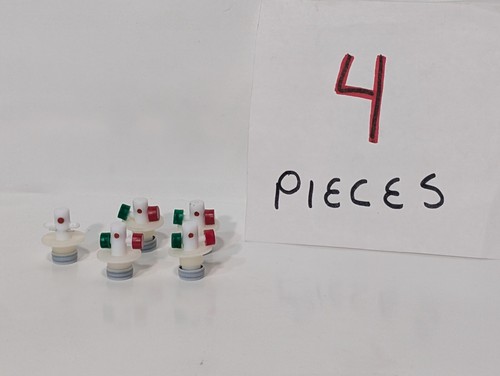Set of 4 Mininert Valves, PTFE Vial Closers, PLUS One Extra Unit w Missing Caps